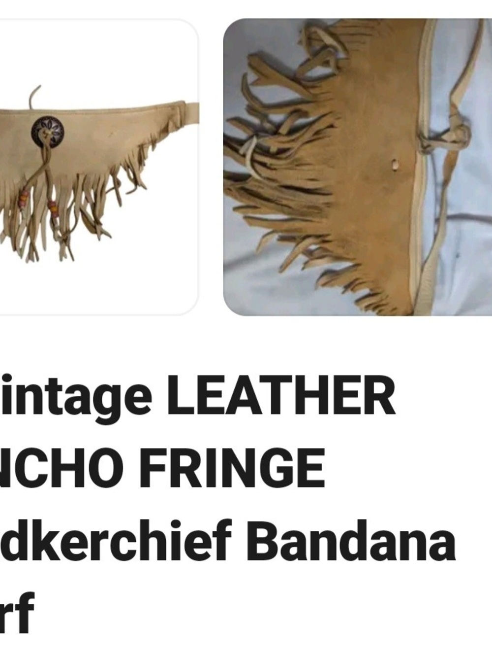 Handmade Deerskin Fringe Bandana